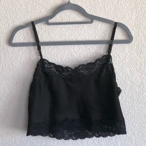 OS Brandy Melville Black lace tank top